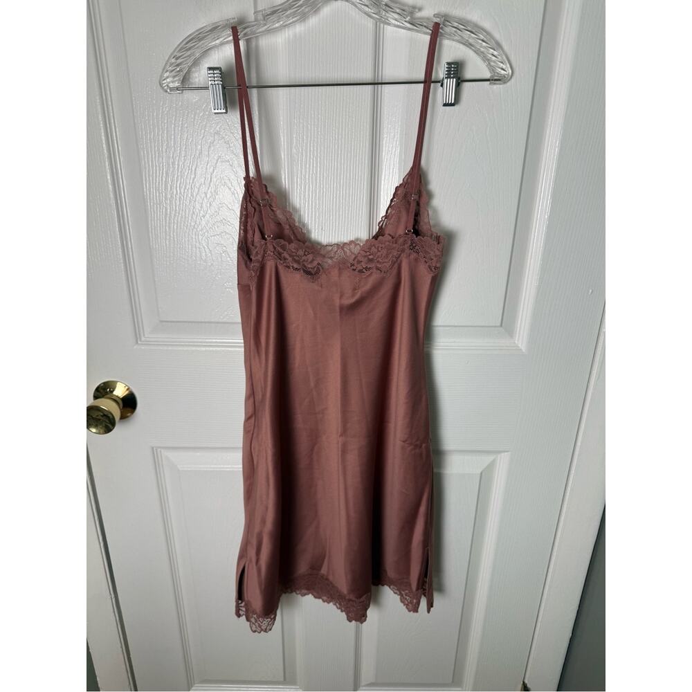 House of CB Nia Rose Pink Satin & Lace Slip Dress M - Picture 7 of 10